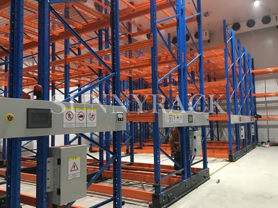 UTC Cold Storage electric mobile racking system project.