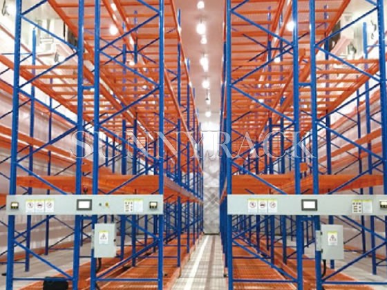 Tianjin Aida electric mobile racking system project.